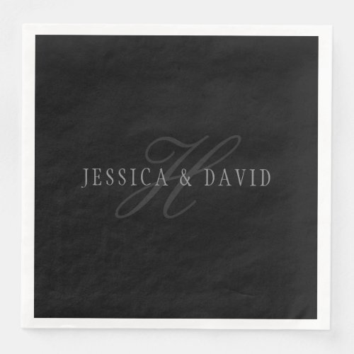 Couples Names  Surname Monogram Paper Dinner Napkins