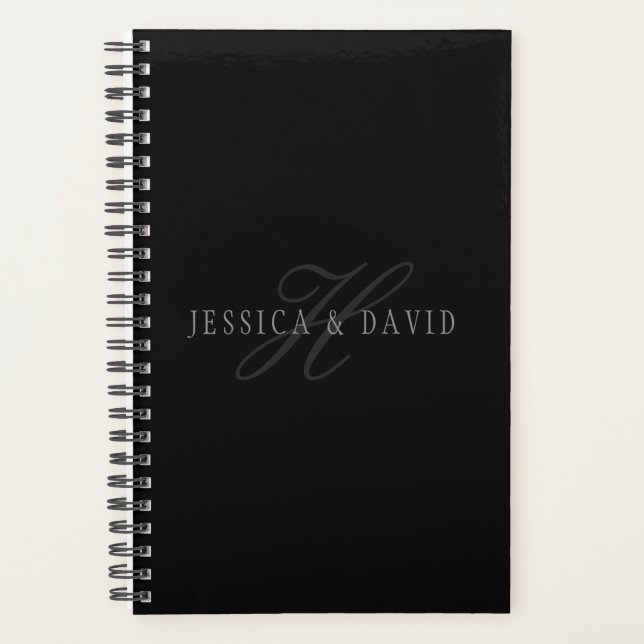 Couples Names & Surname Monogram Planner (Front)