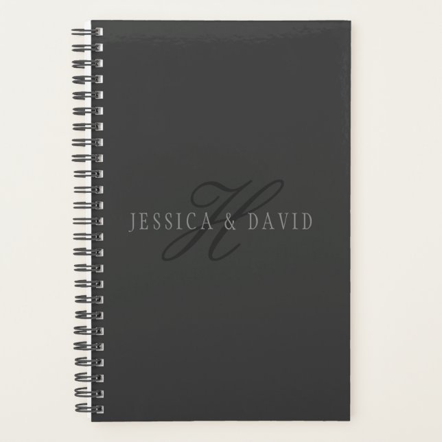 Couples Names & Surname Monogram Planner (Front)