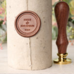 Couples Names Wedding Date Line Border Wax Seal Stamp<br><div class="desc">Couples Names Wedding Date Line Border,  a fully customisable simple design with your initials and wedding date.</div>