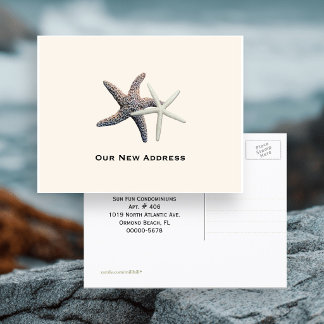 Couple's New Address by the Ocean Postcard