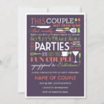 Couples Party Eggplant Invitation at Zazzle