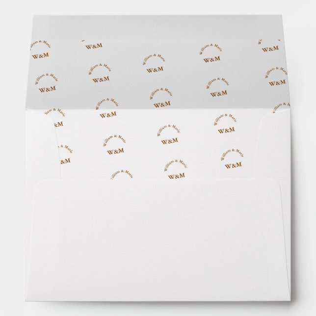 couples pattern of names - mr. mrs. monogram envelope (Back (Bottom))