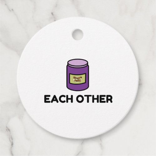 Couples Peanut Butter and Jelly Match Favor Tags