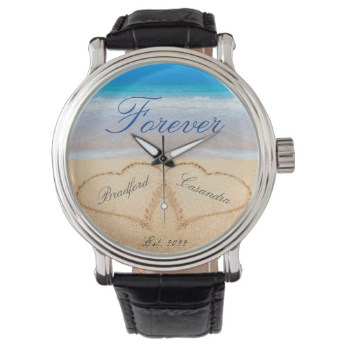  Couples  Personalized Forever  Hearts in Sand   Watch