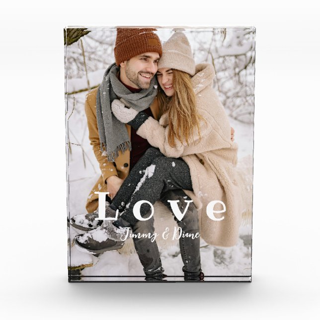 Couples Personalized Photo Block  (Front)