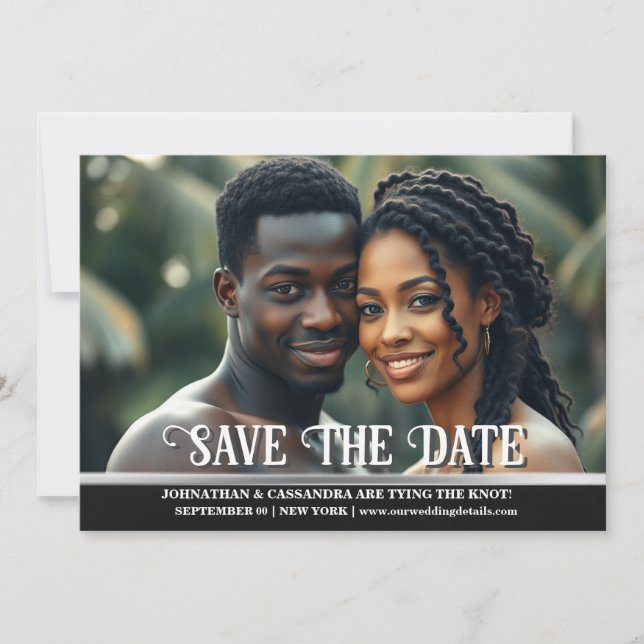 Couples photo engagement save the date DIY Invitation (Front)