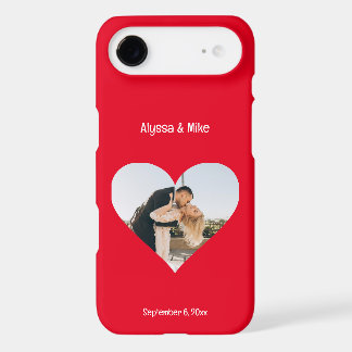 Couples Photo in Heart Personalized Newlywed iPhone 17 Air Case