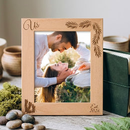 Couples Photo Keepsake Us Est Established Date Engraved Frames