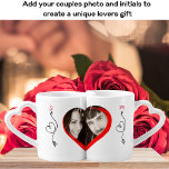 Couples PHOTO Mugs Fun Modern Unique<br><div class="desc">Introducing the perfect gift for any couple in your life - our custom couples mugs from Zazzle! These two mugs fit together like puzzle pieces, symbolizing the love and connection between the happy couple. You can add a photo of the couple and their initials to make it truly special and...</div>
