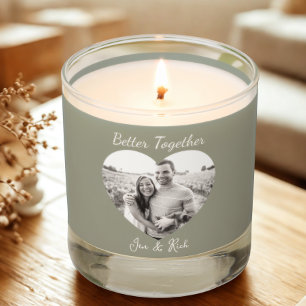 Couple's Photo Scented Jar Candle