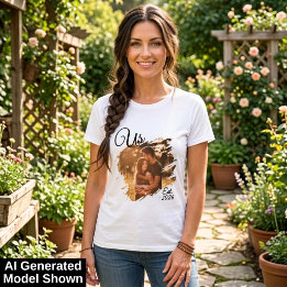 Couples Photo Us Est Established Date Tri-Blend Shirt