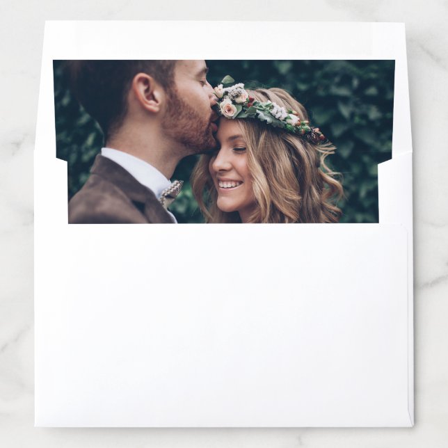 Couple's Photo Wedding Envelope Liner (In Envelope)