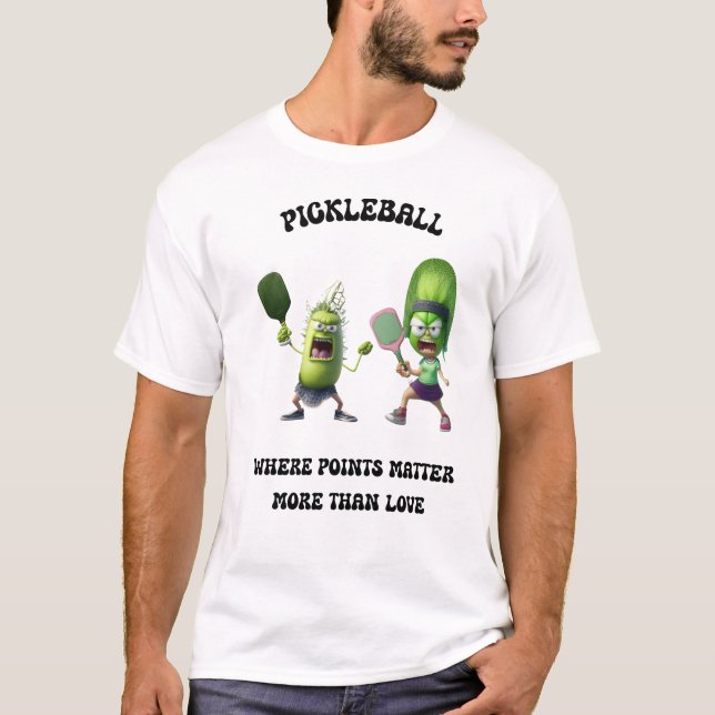 Couples Pickleball T-Shirt by Posh Little Finds (Front)