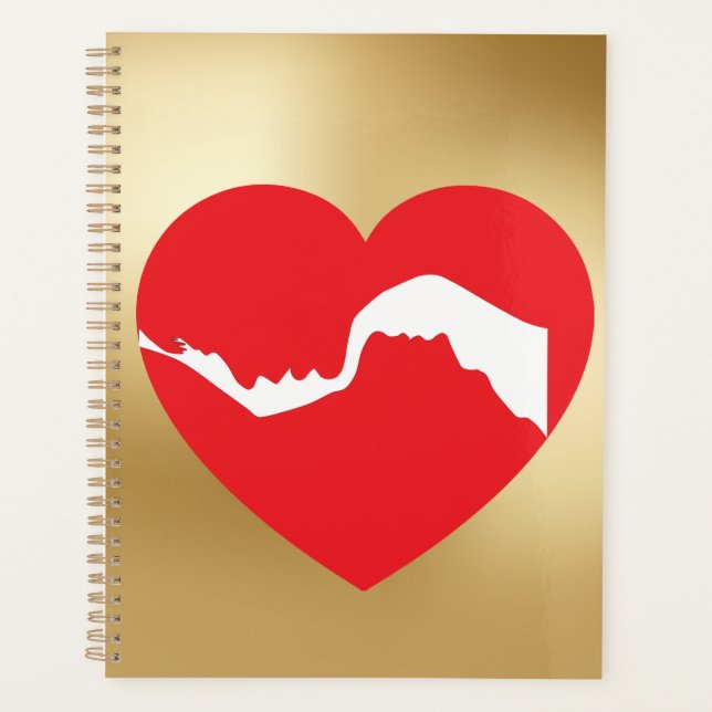 Couples Red Heart 2026 Planner (Front)