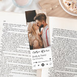 Couples Romantic Love Anniversary Music Player Bookmarks<br><div class="desc">Bookmark your page with a personalized touch using this charming custom photo bookmark design, resembling a modern music player interface. Featuring a cherished photo and details for a special song that holds meaning to you, this design offers a unique and sentimental way to mark your place. The sleek and contemporary...</div>