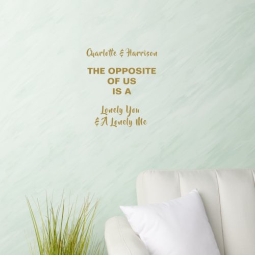 Couples Romantic Personalized Quote Wall Decal