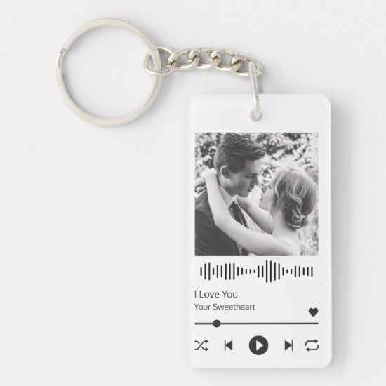 Couples Romantic Wedding Anniversary Music Player Keychain