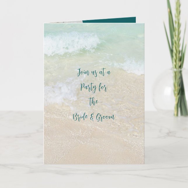 Couples Shower Beach Sand Dollars Invitation (Front)