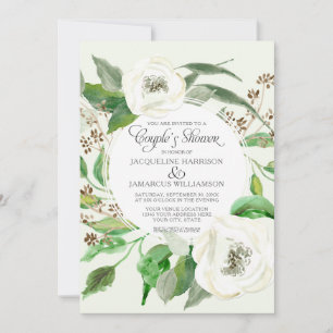 Couples Shower BOHO Eucalyptus Seed Wreath Foliage Invitation