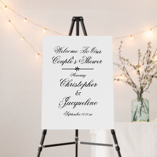 Couple's Shower Classy Minimal Welcome Backdrop Foam Board
