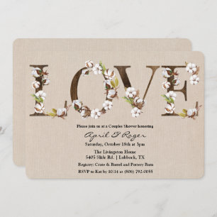 Couples Shower Cotton Alphabet Invitation