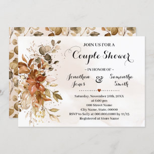Couples Shower Eucalyptus Fall Autumn Wedding Invitation