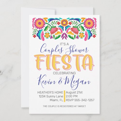 Couples Shower Fiesta Celebration Bridal Shower Invitation