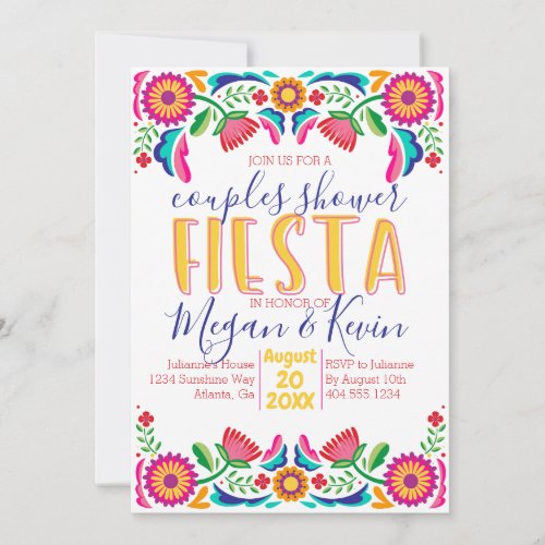 Couples Shower Fiesta Invite  Invitation