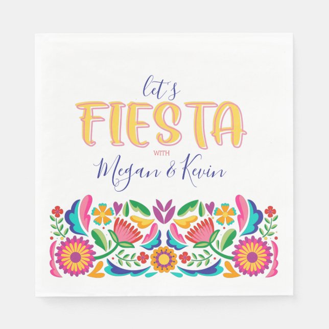 Couples Shower Fiesta  Napkins (Front)