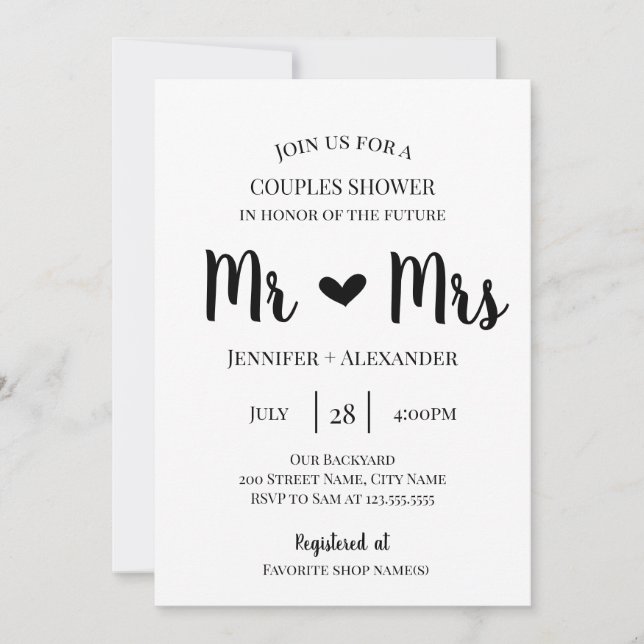 Couples Shower Invitation (Front)