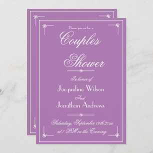 Couples Shower Lilac Spring Summer Email RSVP  Invitation