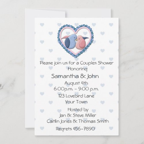 Couples Shower Love Birds Invitation