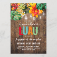 Couples Shower Luau Invitation
