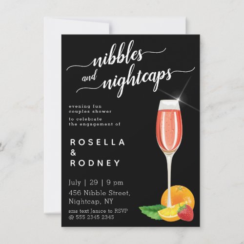 Couples Shower Nibbles Nightcaps Budget Invitation