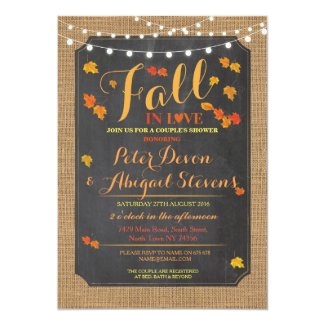 Couple's Shower Party Fall in Love Autumn Invite
