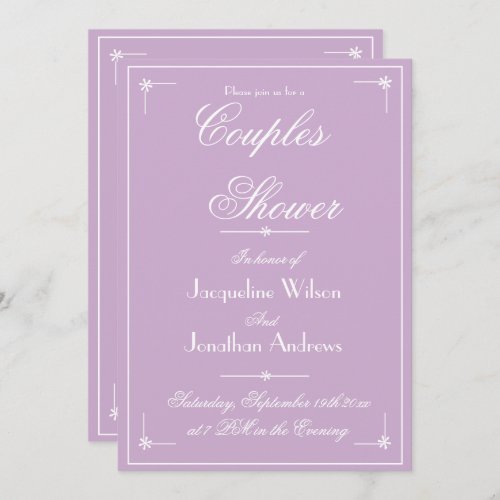 Couples Shower Spring Summer Script RSVP Shower Invitation