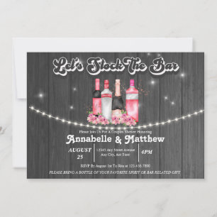 Couples Shower Stock the Bar Invitation