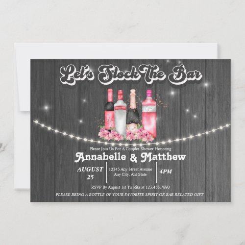 Couples Shower  Stock the Bar  Invitation