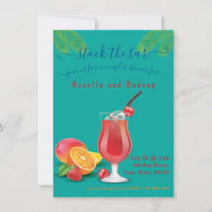 Couples Shower 🍸 Stock the Bar Party Celebration Invitation