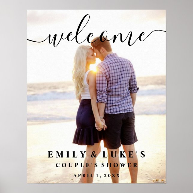 Couple's Shower Top Welcome Digital or Poster (Front)