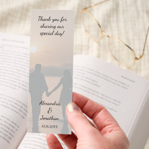 Couples Silhouette Wedding Thank You  Bookmarks