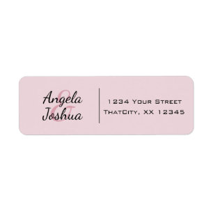Couples Simple Informal Pink & Black Label