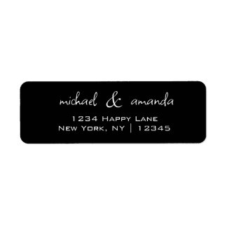 Couples Simple Minimal Informal Casual Black White Label