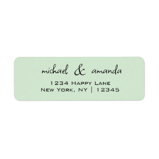 Couples Simple Minimal Informal Casual Light Green Label