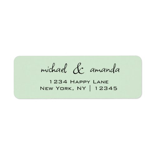 Couples Simple Minimal Informal Casual Light Green Label