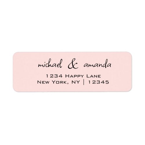 Couples Simple Minimal Informal Casual Light Pink Label