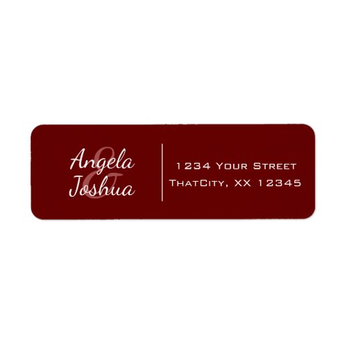 Couples Simple Minimal Informal Casual Red White Label
