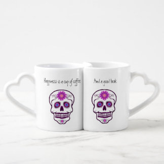 Couples ' Sugar Skull Book Lovers Mug Set