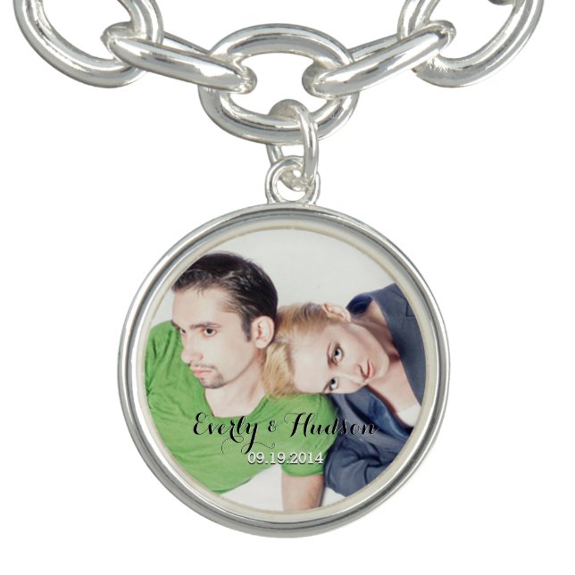 Couple's Sweetheart Photo Charm Bracklet Charm Bracelet (Design)